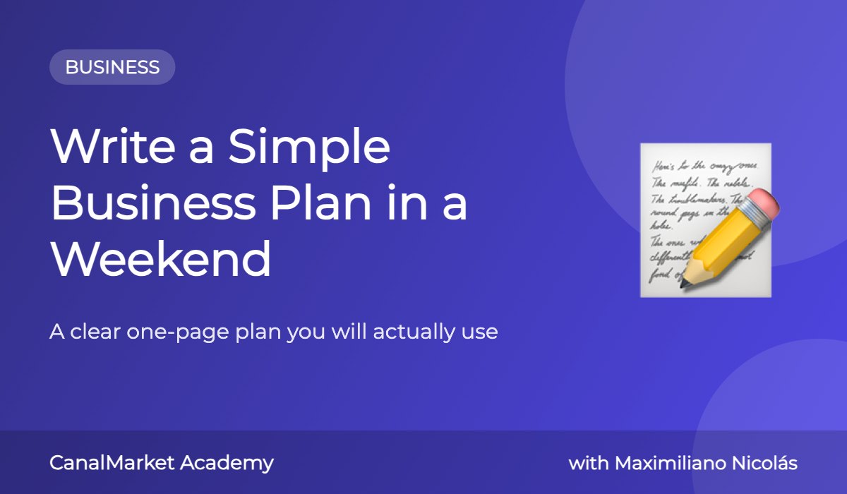 Write a Simple Business Plan in a Weekend