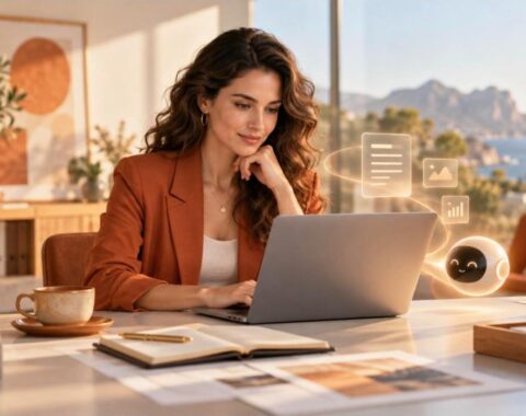 How to Use Claude course - professional working with an AI assistant
